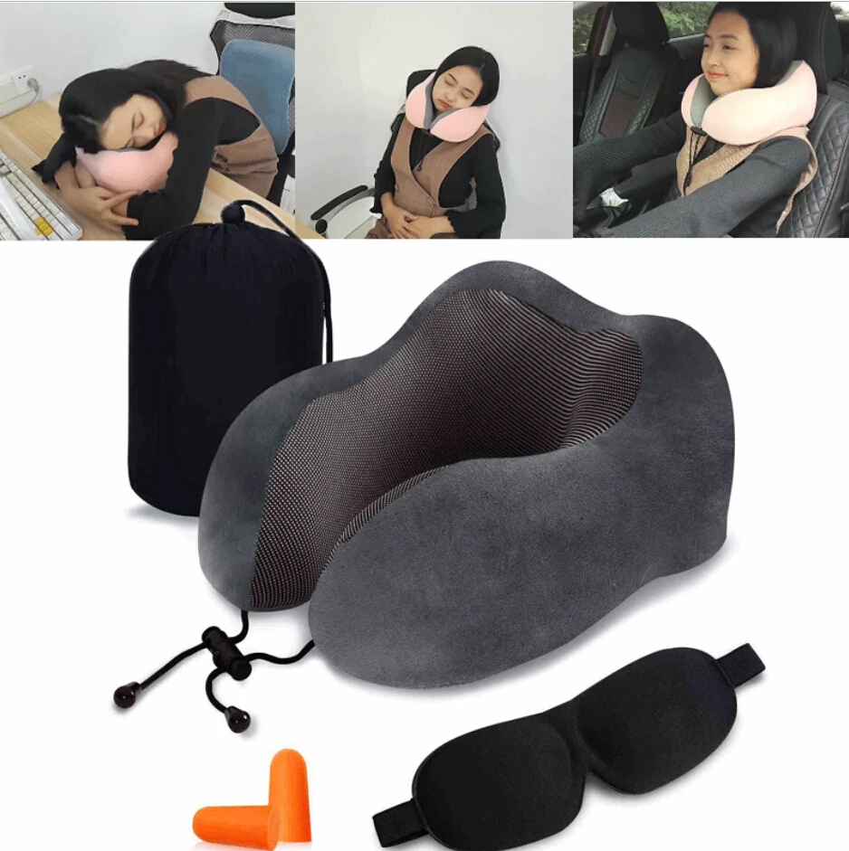 Высококачественная U образная дорожная подушка из пены с эффектом памяти для