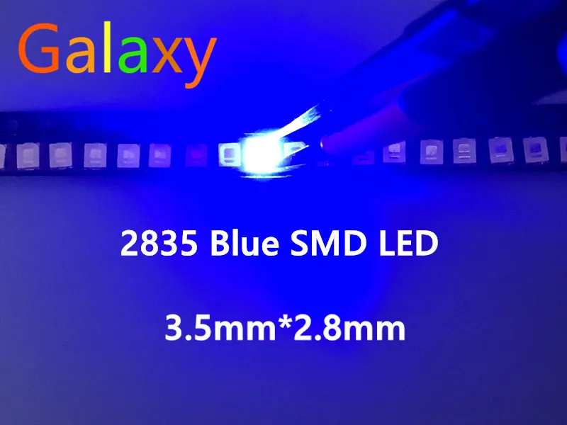 100 шт./лот SMD LED 2835 синий свет 0 2 Вт 3 нм 4 светодиод ~ в светодиод|Подвесные лампочки| |