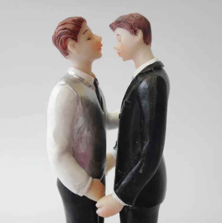 Статуэтка из смолы гей свадебный подарок торт Топпер романтика пара фигурки