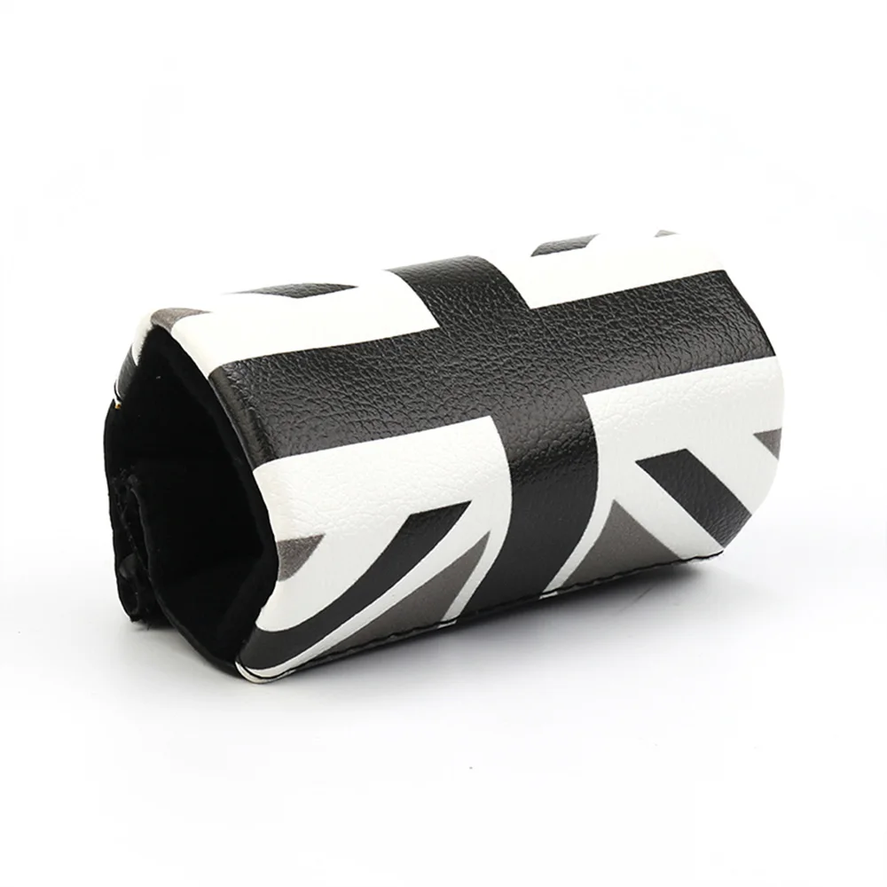 Gray Union Jack Юнион Джек PU автомобильный парковочный тормоз ручной тормоз крышка протектор украшения для Mini Cooper JCW Countryman R60 аксессуары для стайлинга автомобилей - Название цвета: Gray Union Jack