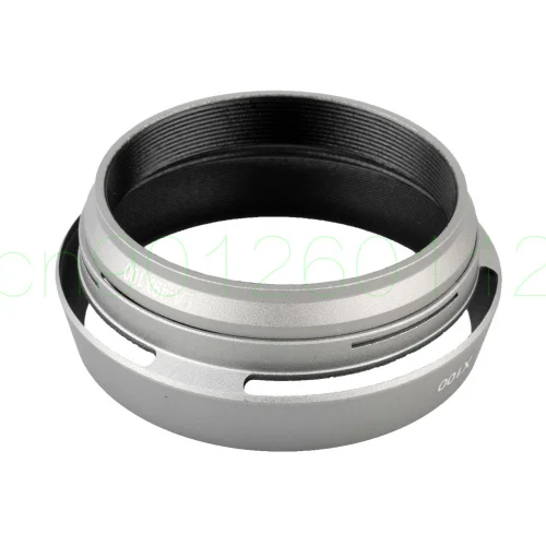 Черное серебряное кольцо адаптер для объектива 49 мм + металлическая бленда Fujifilm