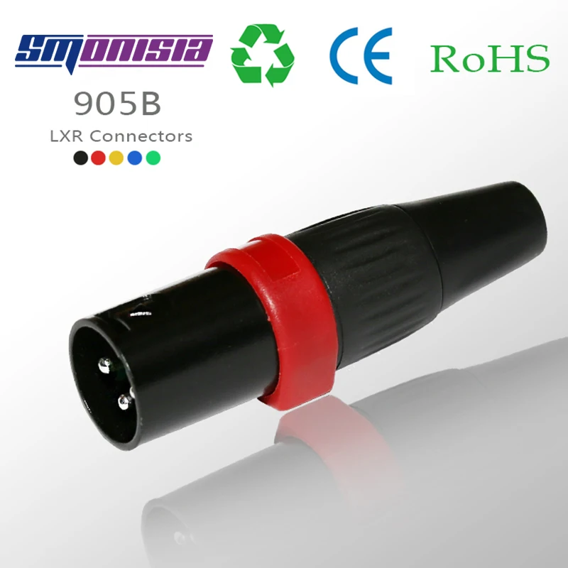 Smonisia 10 шт. XLR штекер 905B цветное кольцо многоцветный аудио сбалансированный разъем