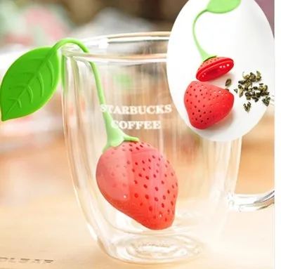 

Silicone Strawberry Tea Infuser Loose Leaf Tea Strainer Herbal Spice Infuser Filter Tools