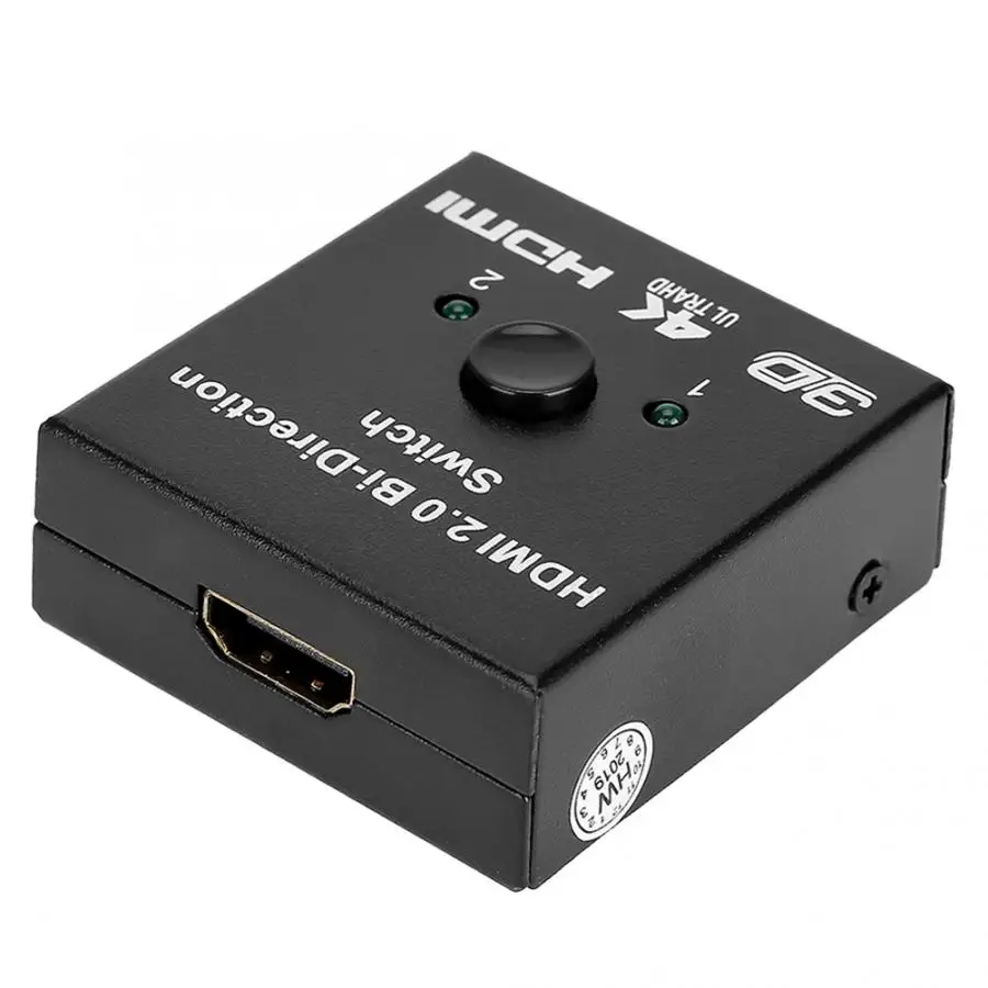 Двунаправленный переключатель HDMI 2 0 аудиокабель с входами штырь на 1 выход гнездо