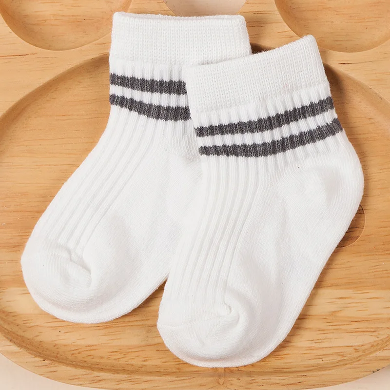 5 пар в полоску Детские носки Мода хлопок вязать детские спортивные Стиль для