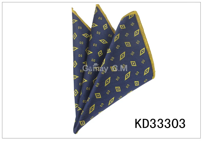 KD33303 Пейсли Карманный квадратный цветочный платок для костюмов 25 см* 25 см Hankies для мужчин и женщин Брендовые костюмы карманные мужские платки - Цвет: KD33303