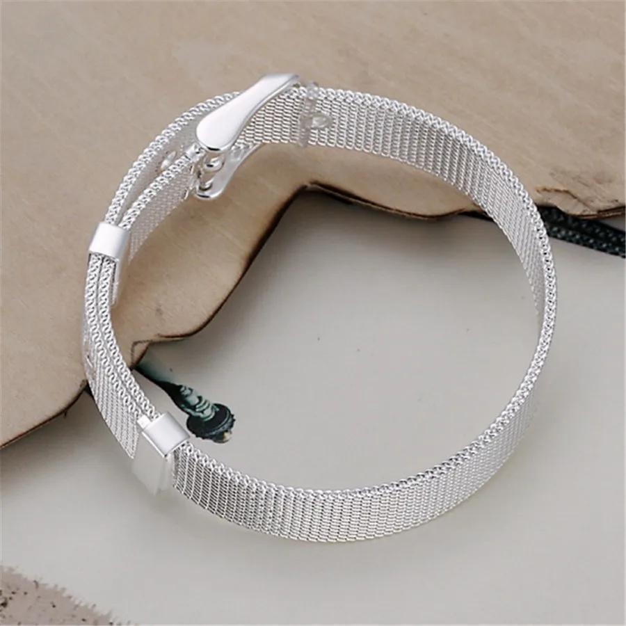 Браслет цепочка серебристого цвета 10 мм H237|bracelet|bracelet blingbracelet macrame |