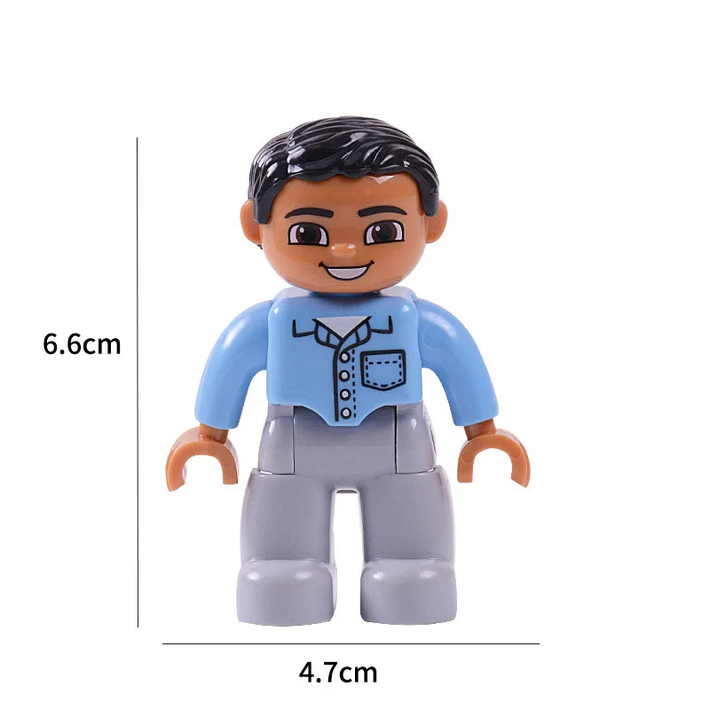 Duploed фигурки серии family Character Bricks совместимый бренд Duploe строительные блоки Развивающие игрушки для детей Подарки - Цвет: 12
