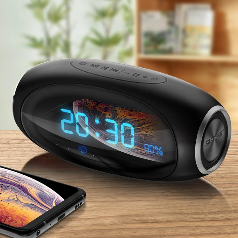 Светодиодный цифровой будильник электронный стол Nixie Bluetooth Повтор Мини большой