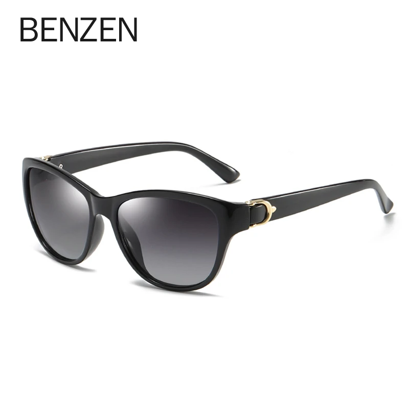 BENZEN, кошачий глаз, солнцезащитные очки, женские, Ретро стиль, поляризационные, солнцезащитные очки для женщин, роскошные, женские, Shadies, черные, 6611 - Цвет линз: Black Gradient
