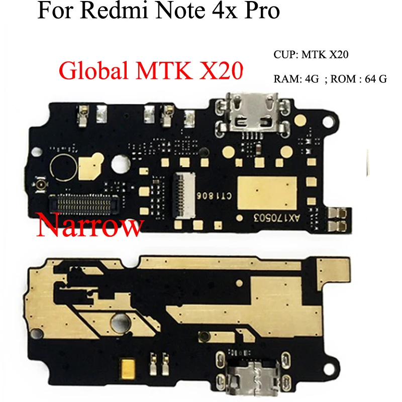 Global для Xiaomi redmi Note 4x Pro Prime микро зарядное устройство USB разъем для док-станции Разъем для порта гибкий кабель для redmi 4X