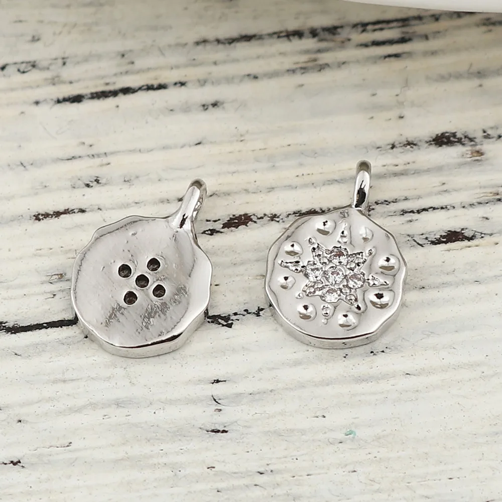 DoreenBeads медные Подвески подвески круглые золотые бриллианты для изготовления