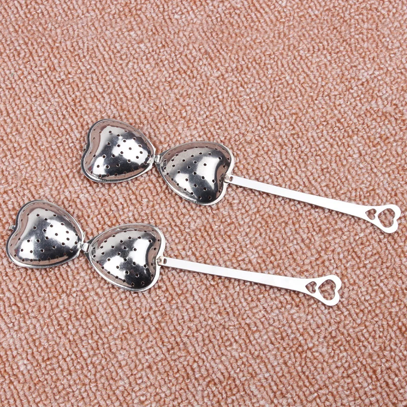 Love-1PCS Сеточка для заваривания чая сито для чая из нержавеющей стали сито для чая металлическая сумка фильтр кофе травы сито для приправ диффузор ручка Сито-заварник - Цвет: Love-1PCS