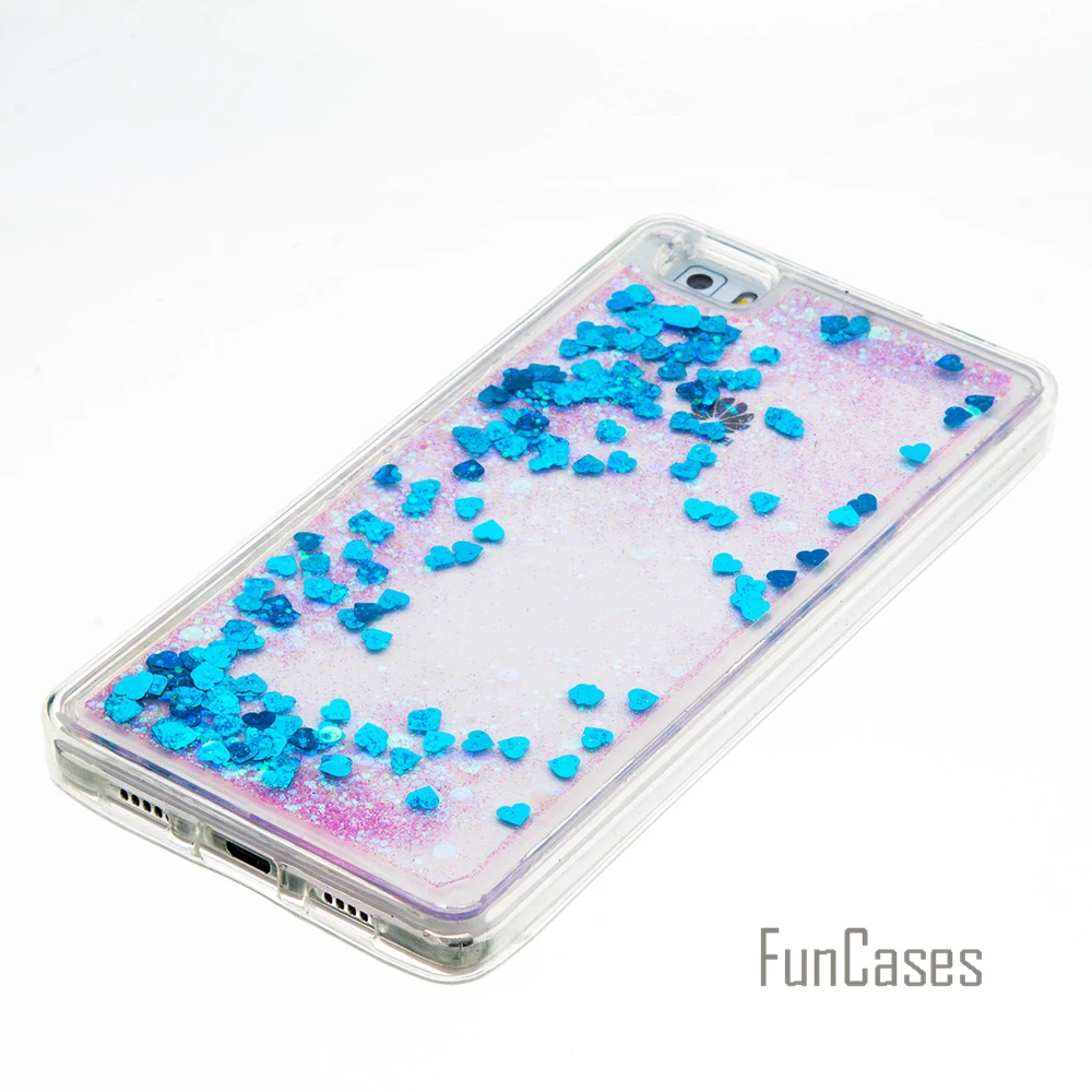 Динамичный жидкий песок чехол для fundas P8 Lite 5 дюймов huawei Чехол с сияющими блестками