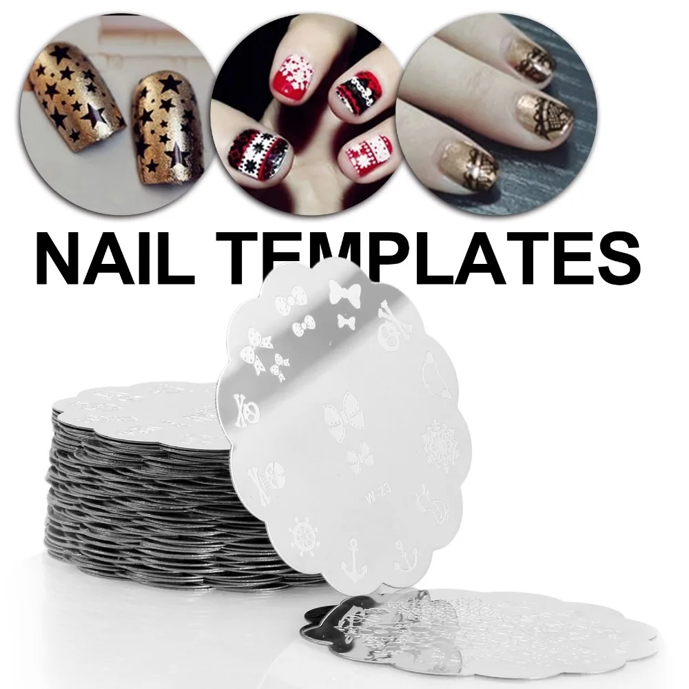 Шаблон для штамповки ногтей классический дизайн Цветочный трафарет пластины 100