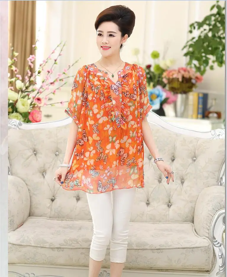 2016 Популярные летние модные элегантные женские шелковые блузки и рубашки