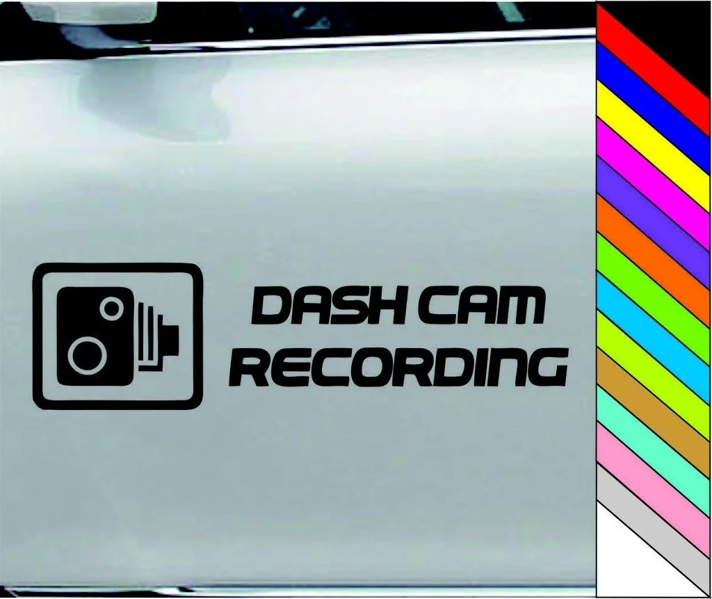 Dash Cam Запись CCTV Предупреждение забавные Стикеры Прохладный виниловая наклейка на