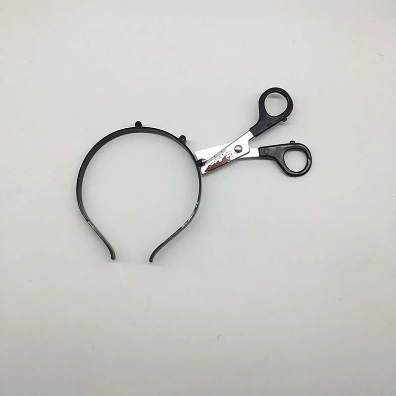 scissors Забавные страшные игрушки, реквизит для Хэллоуина, топор, пила, нож для ногтей, головной убор, поддельные сцены крови, вечерние украшения для Хэллоуина - Цвет: scissors