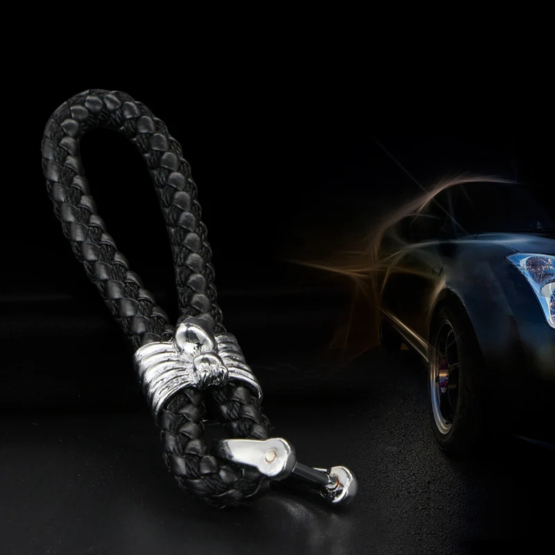 Pu кожаная трикотажные веревку паук sculpt автомобиля брелок для Bmw e46 e90 e39 f30 f10 e36 e60
