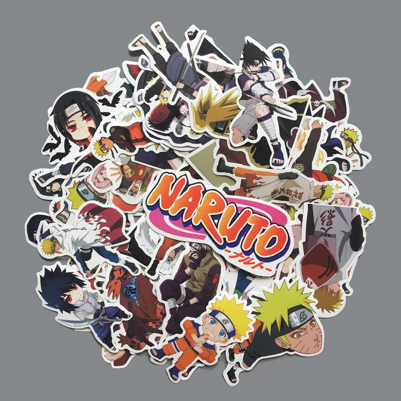 50 шт./лот стикеры Naruto аниме персонажи смесь наклейки Наклейка чемодан скейтборд Наруто рисунок граффити наклейка s на ноутбук
