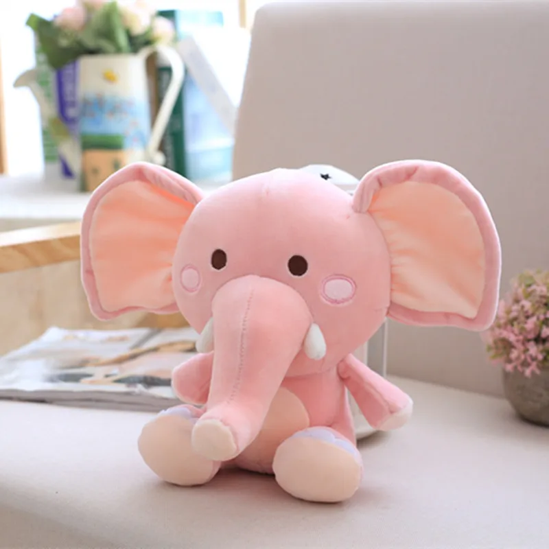 pink Babiqu 1 шт. 22/30 см маленькая сидячий слон кукла с большими ушками плюшевые игрушки, набитое Мягкое Животное, с рисунками из мультфильмов для детей, миленькие в японском стиле(«Каваий»), красивые подарки - Цвет: pink