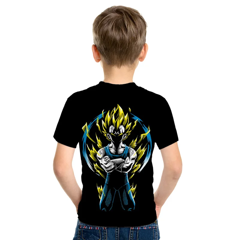 Детская футболка с принтом Dragon Ball Z Ultra Instinct, футболка с 3D принтом «God Son Goku Super Saiyan», мужская летняя забавная футболка с круглым вырезом для родителей и детей
