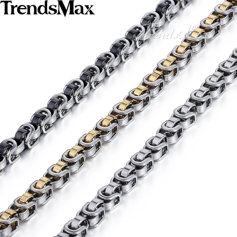 Ожерелье Trendsmax для мужчин ожерелье из нержавеющей стали Византийская Коробка
