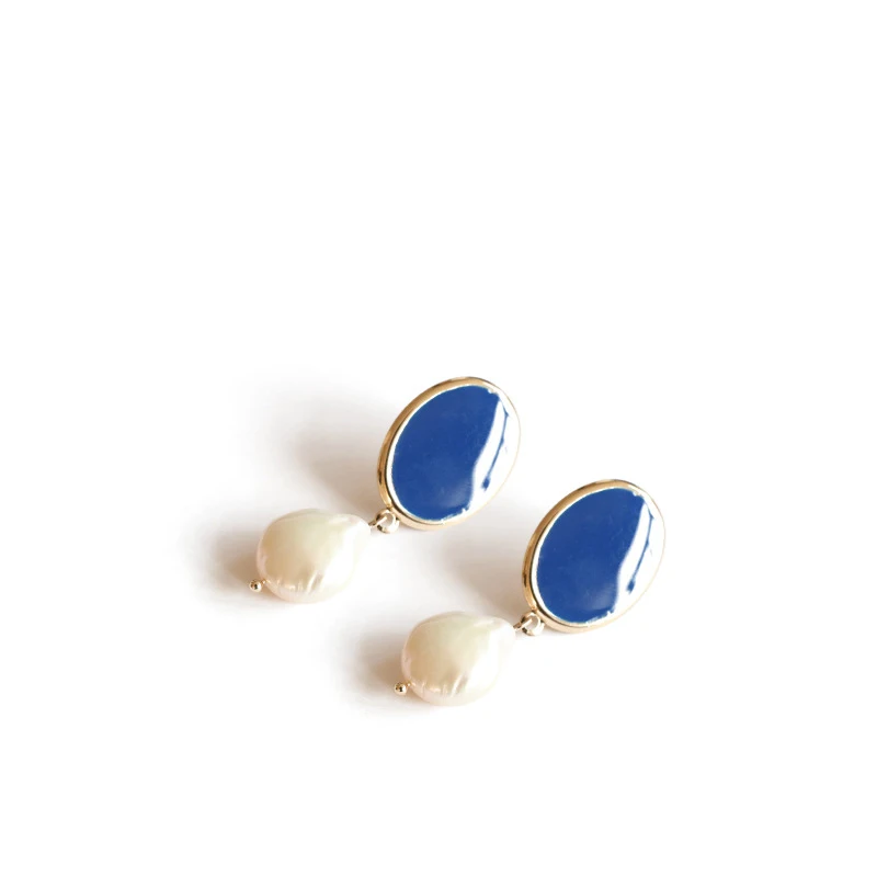 Женские серьги-подвески с жемчугом GWACC в Корейском стиле модные геометрические