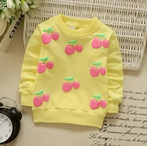 yellow Футболки для маленьких девочек, милая хлопковая одежда с длинными рукавами для малышей, милые футболки с героями мультфильмов, детские комбинезоны, Одежда для новорожденных - Цвет: yellow