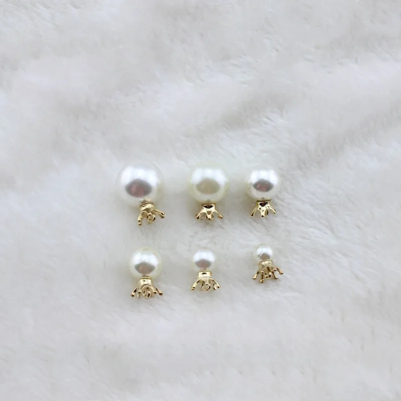 Hot 100pcs/lot ABS Imitation Pearl Bead Pendants Handmade Bracelet Necklace Earrings Clothes Shoes DIY Beads For Jewelry Making | Украшения