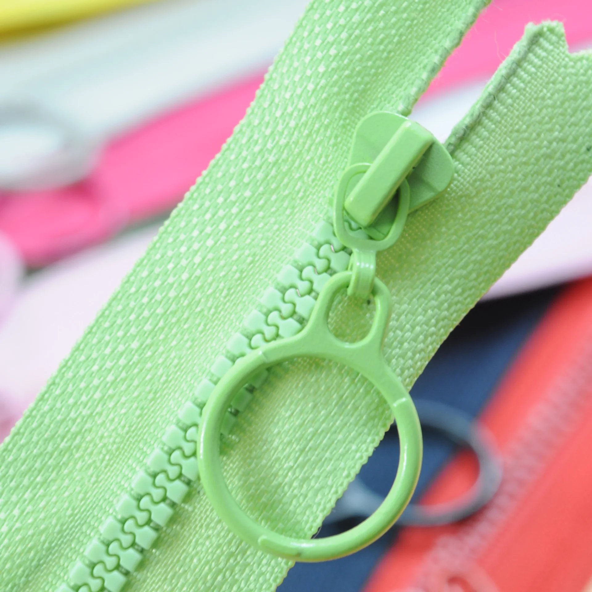 

50pcs 25cm 3# Closed End Resin Zippers Pull Ring Zip Slider Head For Sewing Bags Wallet Purse Cloth Accessories Crafts