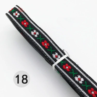 18 7 м/уп. 12 мм Широкий цветочный принт корсажная лента бант для волос/Рождество/свадьба DIY шитье ремесло кружевная ткань - Цвет: 18
