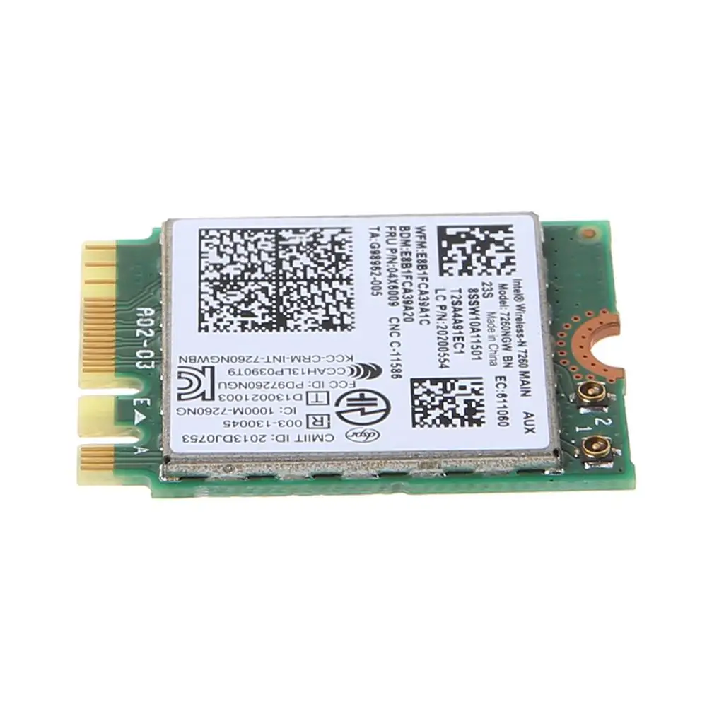 Беспроводная сетевая карта адаптера для Lenovo Thinkpad T440 W540 L440 T450P Intel 7260NGW BN