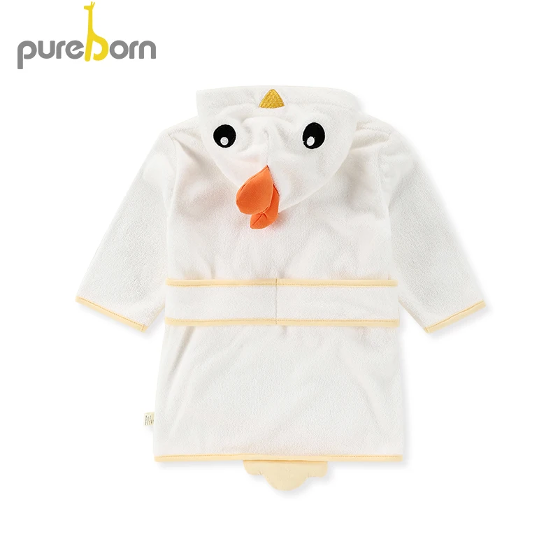 Pureborn с капюшоном животных Ванна Полотенца Детские пояса халат Для детей