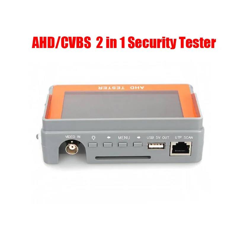Free Shipping 4.3 Inch AHD CVBS 2 in 1 CCTV Tester  AHD 1080P Analog Camera UTP Cable Tester 12V1A USB 5V Output