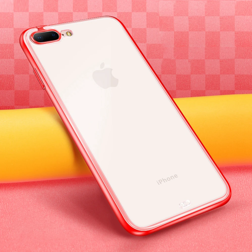 Eqvvol цветной прозрачный чехол из ТПУ для iPhone 8 7 Plus 6 6S ударопрочный защитный XS max XR X