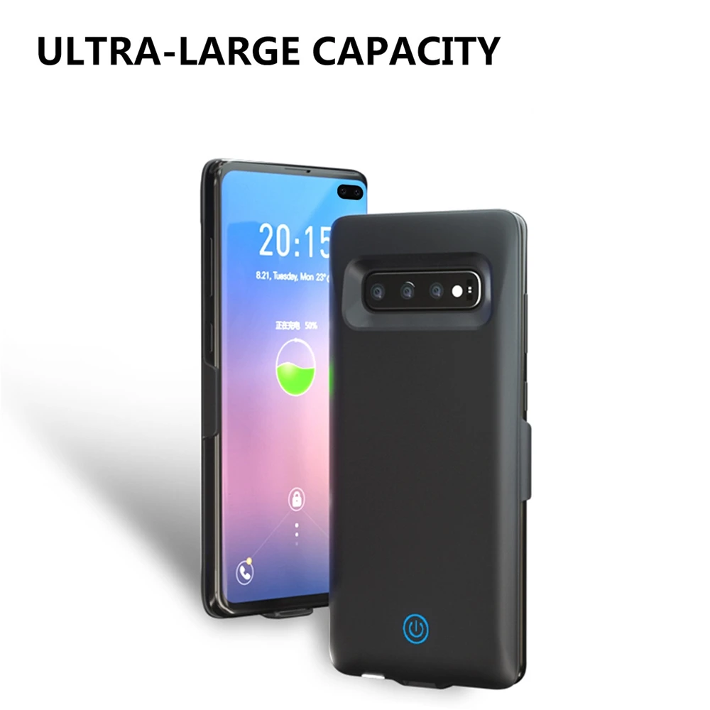 Тонкие чехлы с зарядным устройством для Samsung Galaxy S10 Plus чехол аккумулятором 7000 мАч