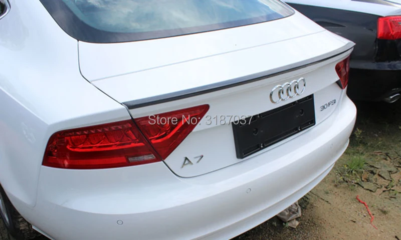 Для Audi A7 2011 2014 Автомобильный Стайлинг углеродное волокно задний спойлер на крыло