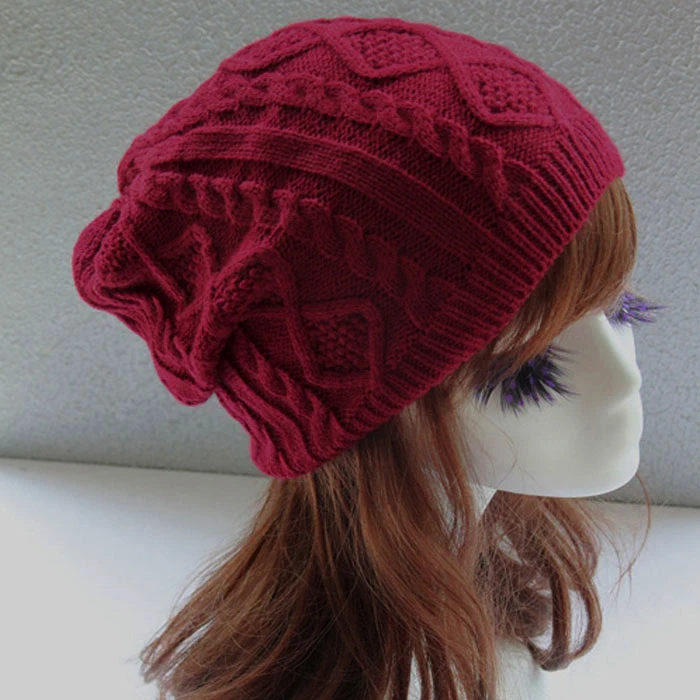 Для женщин вязаная шапка зимние шапки Твист с узором кепки для дам обувь девочек