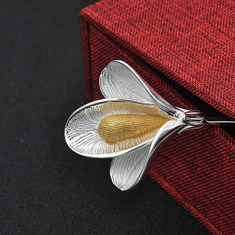 Цветы Этническая шпилька для волос 925 Стерлинговое серебро ювелирные изделия