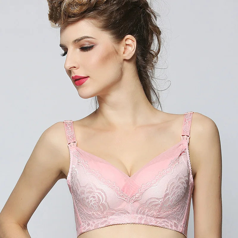 

Cotton Feeding Bras Maternity Nursing Lace Bras Wireless Pregnant Breastfeeding Pregnancy Women Breast Feeding Bra Clothes