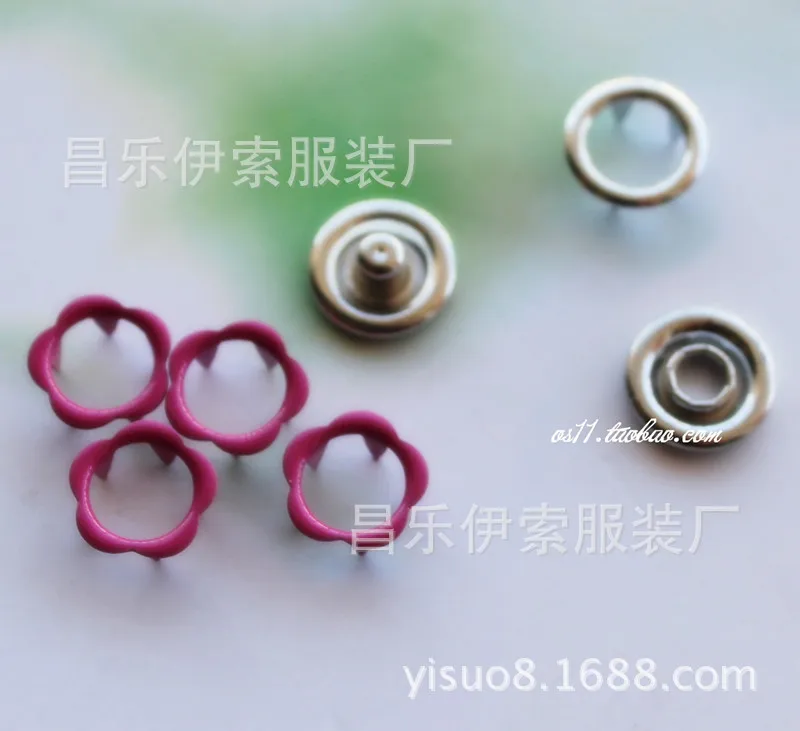 80 sets of 9.5 MM metal snap button color paint clasp with five claws box packaging wholesale + Hand tools | Дом и сад