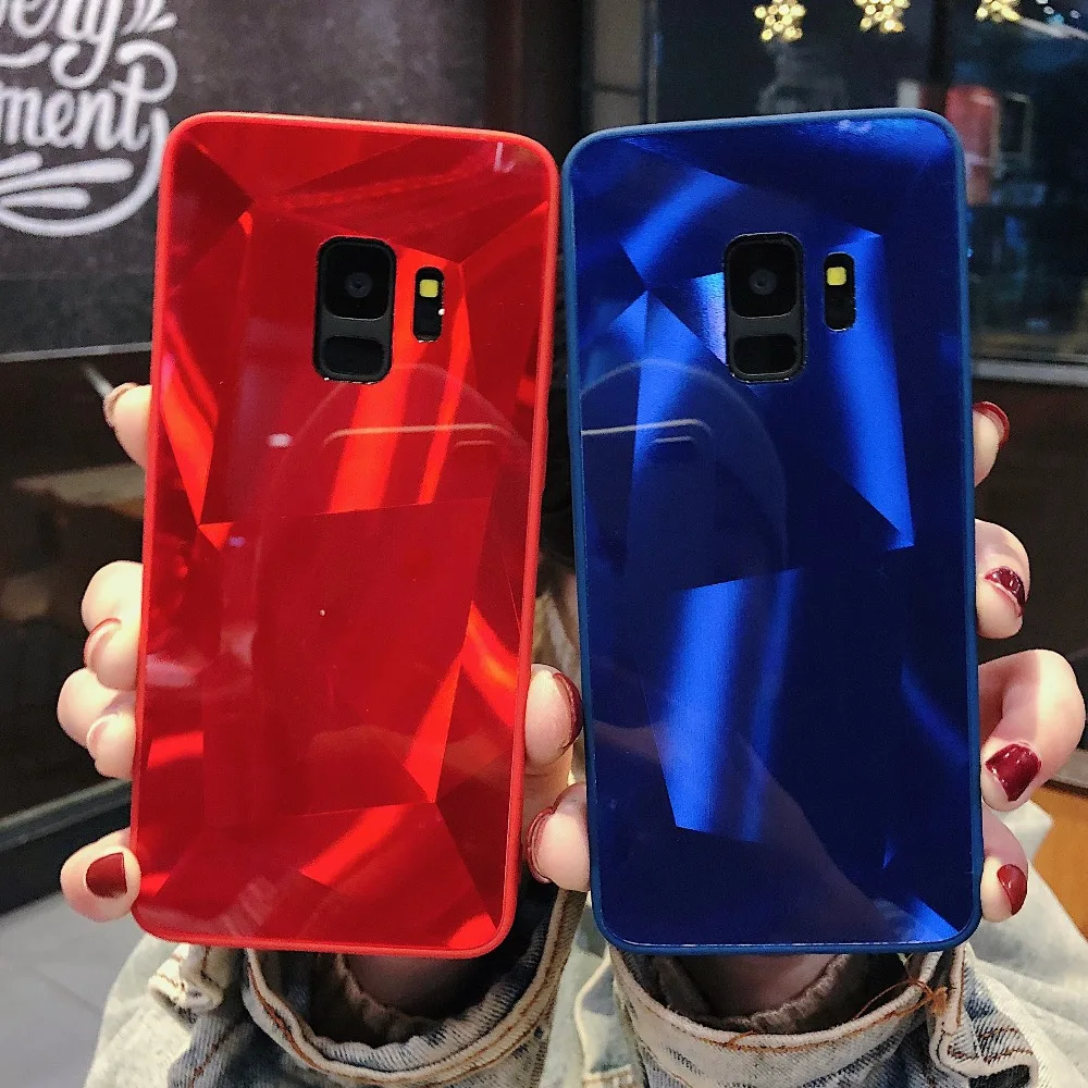 Чехол для samsung Note 9 8 роскошный 3D Блестящий зеркальный прозрачный силиконовый