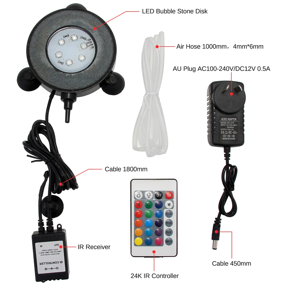 Австралия вилка RGB аквариум круглый свет Прожекторы Сад Пруд бассейн увеличение