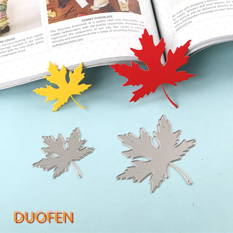 DUOFEN, новинка, креативные листья, в мая, трафарет для резки металла, штампованная для скрапбукинга, высечки, бумажные поделки, карты