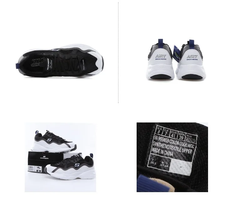 Skechers/Повседневная обувь; Мужские Винтажные кроссовки; Мужская дышащая обувь на платформе; брендовая Роскошная теннисная обувь; Masculino Adulto; 999859-WCC