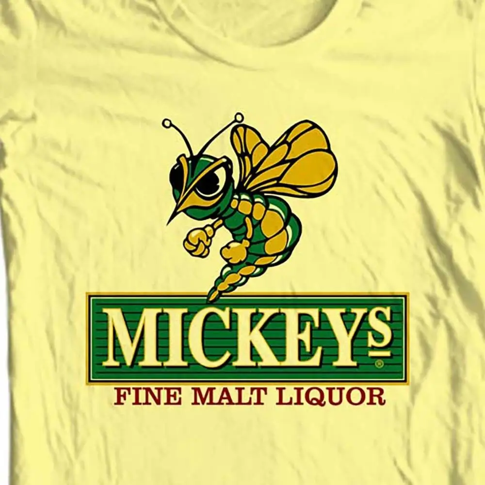 Mickey'S Irish Malt ликер пиво Футболка Бар Ирландия Хлопок Графический желтый тройник