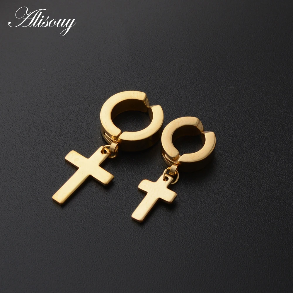 1 пара мужские и женские серьги Клипсы из нержавеющей стали|clip earrings|earrings crossear clip