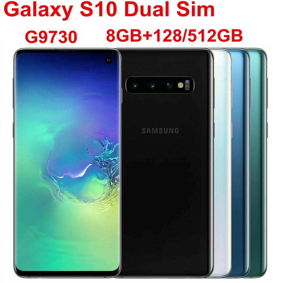 Мобильный телефон samsung Galaxy S10 G9730 с двумя sim-картами, 8 Гб ОЗУ, 128 ГБ/512 Гб ПЗУ, Восьмиядерный процессор 6,1 дюйма, 4 камеры Snapdragon 855 NFC