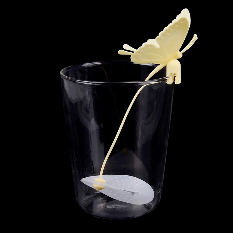 1PCS Butterfly Tea Bags Strainers Silicone Filter Infuser Silica Cute Teabags for &amp Coffee Drinkware | Дом и сад
